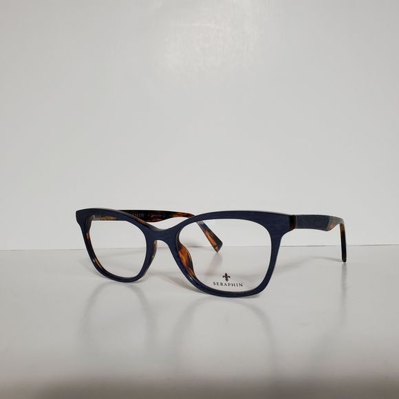 Womens Seraphin Designer Cat Eyeglasses Frames And Case 51-18-140 Never Worn main image 4